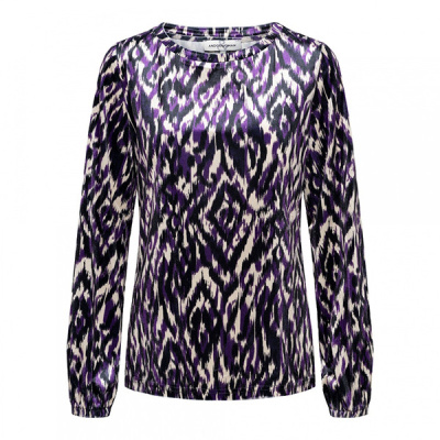 &Co Women top Doris Random Ikat - Purple