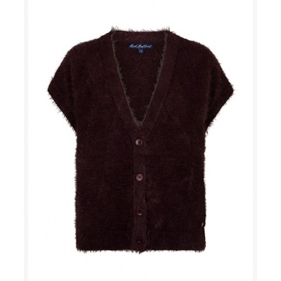 Foto van Red Button vest SRB5116 Sleeveless Fuzzy - Burgundy
