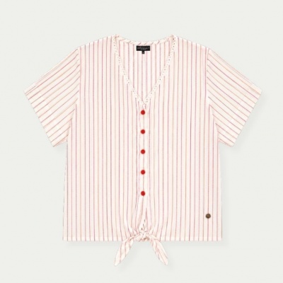 Foto van Elvira blouse Silvia - Striped Linen