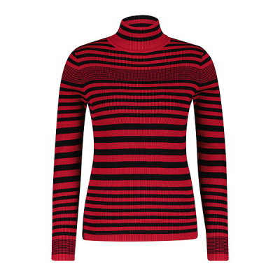 Foto van Red Button top SRB4068 Roll neck - black/red