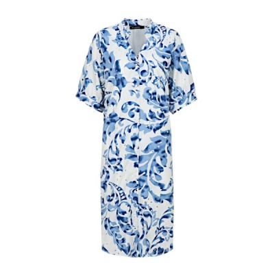 Foto van G-Maxx jurk Elida-Offwhite/light indigo