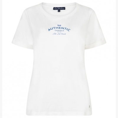 Foto van Red Button t-shirt SRB4817 Temmy - Offwhite/Jeansblue