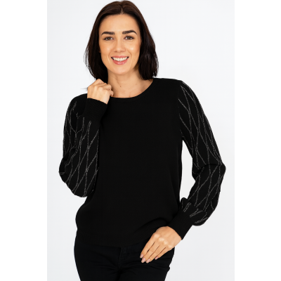 Foto van Bos Women trui 16211 - Black/Silver