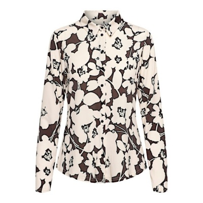 &Co Women blouse Lotte Big Flower - Chocolate multi Foto van &Co Women blouse Lotte Big Flower - Chocolate multi