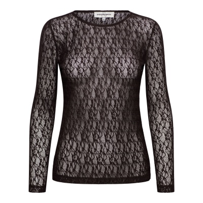 Foto van &Co Women top Tris Lace - Dark chocolate