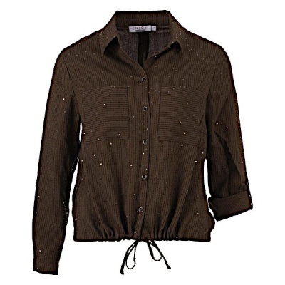 Enjoy blouse 882332 - Donkerbruin Foto van Enjoy blouse 882332 - Donkerbruin