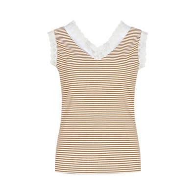 Foto van G-Maxx top Talitha-Kint camel offwhite