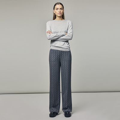 Corel broek Lilly Jaquard lurex - Anthra melange Foto van Corel broek Lilly Jaquard lurex - Anthra melange