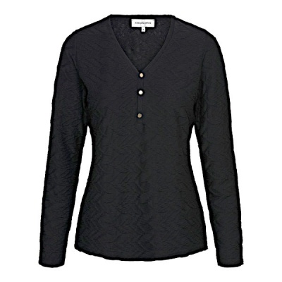 Foto van &Co Women top Lonneke Jaquard - Black