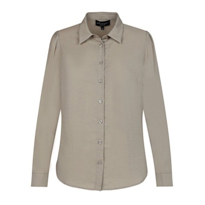 Foto van Elvira blouse Minte - Taupe satin