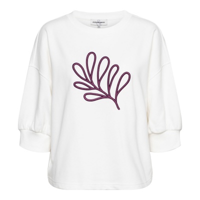 Foto van &Co Women sweater Leaf - Offwhite