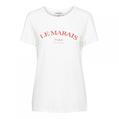 Foto van &Co Women t-shirt Sasha - White/Flamingo