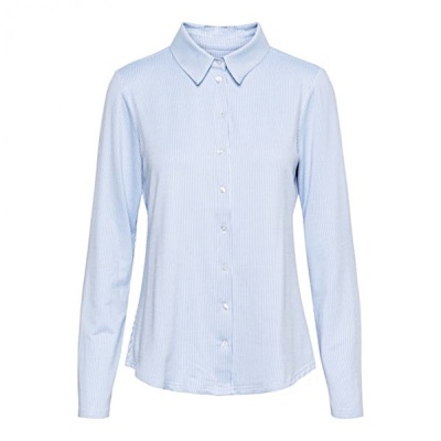 &Co Women blouse Lotte stripe - White/Light.Blue Foto van &Co Women blouse Lotte stripe - White/Light.Blue