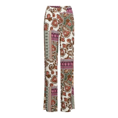 Foto van &Co Women broek Nadine Paisley - Olive multi