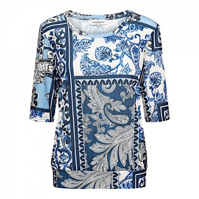 &Co Women top Lucille Paisley - Indigo multi Foto van &Co Women top Lucille Paisley - Indigo multi