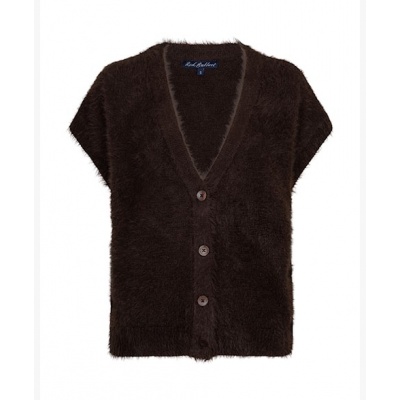 Foto van Red Button vest SRB5116 Sleeveless Fuzzy - Espresso