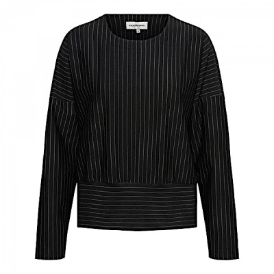 Foto van &Co Woman top Danila Pinstripe Punta - Black