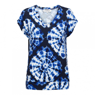 Foto van &Co Women top Lucia tie-dye - dark Navy