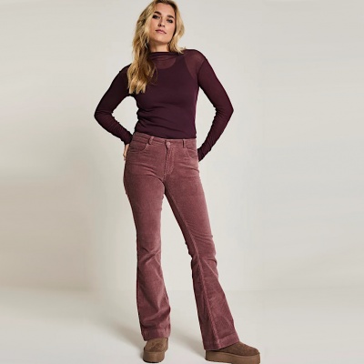 Para Mi broek Jade corduroy - Mauve Foto van Para Mi broek Jade corduroy - Mauve