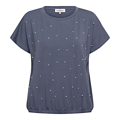 Foto van &Co Woman t-shirt Terese - dark Slate