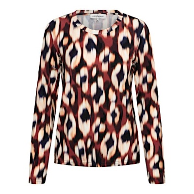 Foto van &Co Women top Venna Faded Small - Wine Red multi