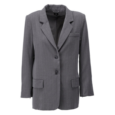 K-Design blazer Z602-Grey pin stripe Foto van K-Design blazer Z602-Grey pin stripe