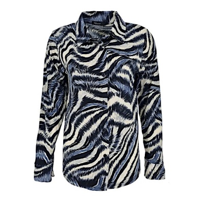 Foto van Fos Amsterdam blouse Olivia Zebra big - Grijs