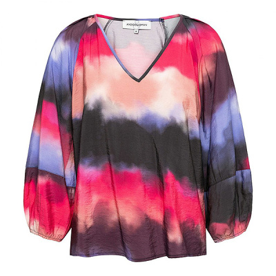 Foto van &Co Women blouse Eden Watercolor - Pink multi