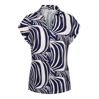 Foto van &Co Women blouse Valetta Weave - Blue multi
