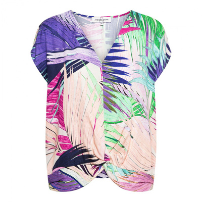 &Co Women top Elvira leaf - Turquoise Multi Foto van &Co Women top Elvira leaf - Turquoise Multi