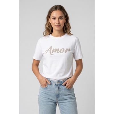 Foto van Elvira t-shirt Amor - Offwhite