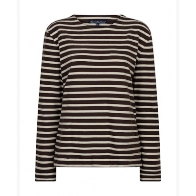 Red Button top SRB5085B Terry stripe - Brown/Creme Foto van Red Button top SRB5085B Terry stripe - Brown/Creme