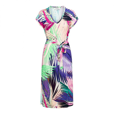 Foto van &Co Women jurk Valerie Leaf - Turquoise Multi