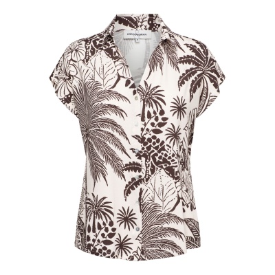 Foto van &Co Women blouse Valetta Choco Duo - Chocolate