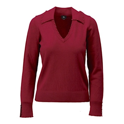K-design trui B825 - Burgundy Foto van K-design trui B825 - Burgundy