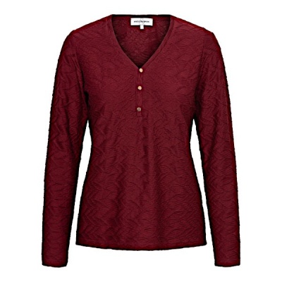 Foto van &Co Women top Lonneke Jaquard - Wine Red