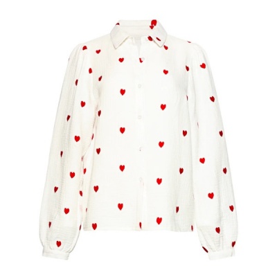 Foto van Smashed Lemon blouse 26080 - White/Red