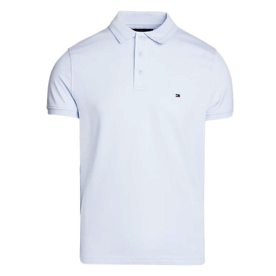 Foto van Tommy Hilfiger poloshirt 34755 - Breezy Blue/White 