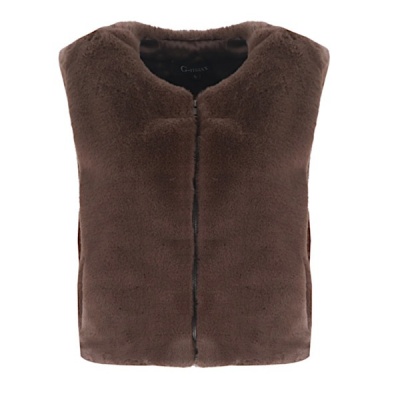Foto van G-Maxx gilet Lalita - Dark brown