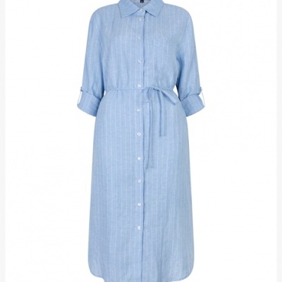 Foto van Red Button jurk SRB4774 Pinstripe - Light Blue