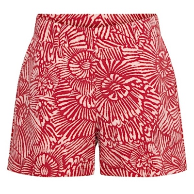 Foto van &Co Women short Posie flower - Stone Red multi
