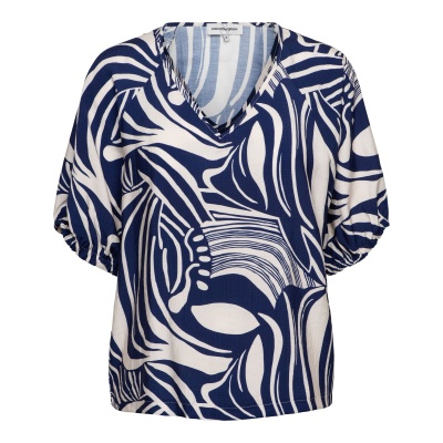 Foto van &Co Women top Amelie Weave - Blue multi