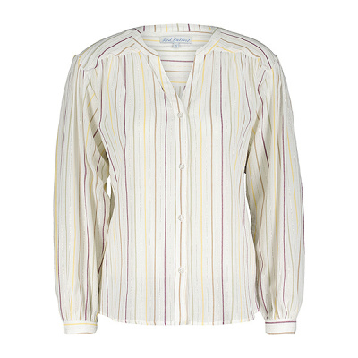 Foto van Red Button Blouse SRB4243 Lurex stripe - Ecru