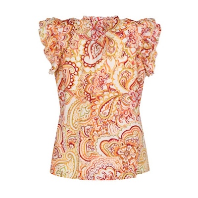 Elvira top Elisa - Paisley orange Foto van Elvira top Elisa - Paisley orange