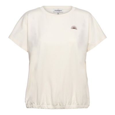 Foto van &Co Women t-shirt Tosca - Vanilla/Choco