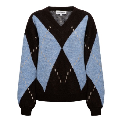 Foto van &Co Women trui Berber - Dark chocolate multi