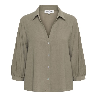 Foto van &Co Women blouse Marijke - Khaki