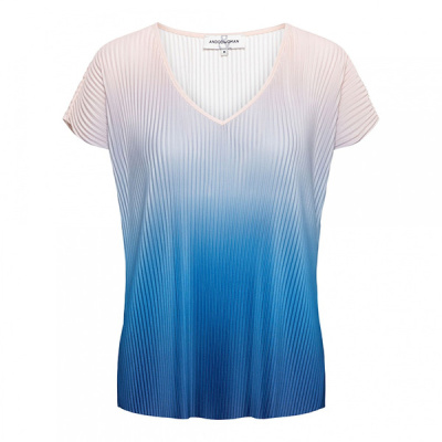 Foto van &Co Women top Jade Plisse - Cobalt