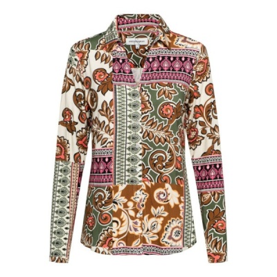 Foto van &Co Woman blouse Vayen Paisley - Olive multi