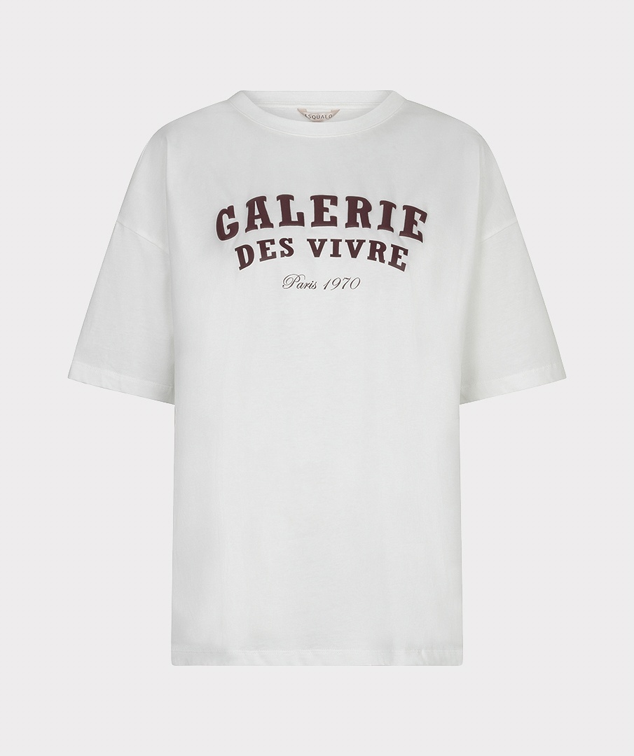 Esqualo t-shirt F26-05536 - Offwhite/Merlot
